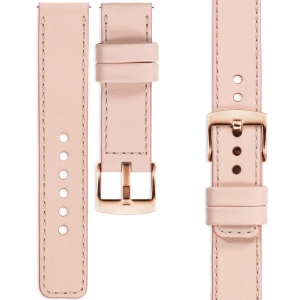 moVear Prestige C1 23mm Uhrenarmband aus Leder | Fleisch rosa, Fleisch rosa Nähte [Größen XS-XXL und Schnalle zur Auswahl]