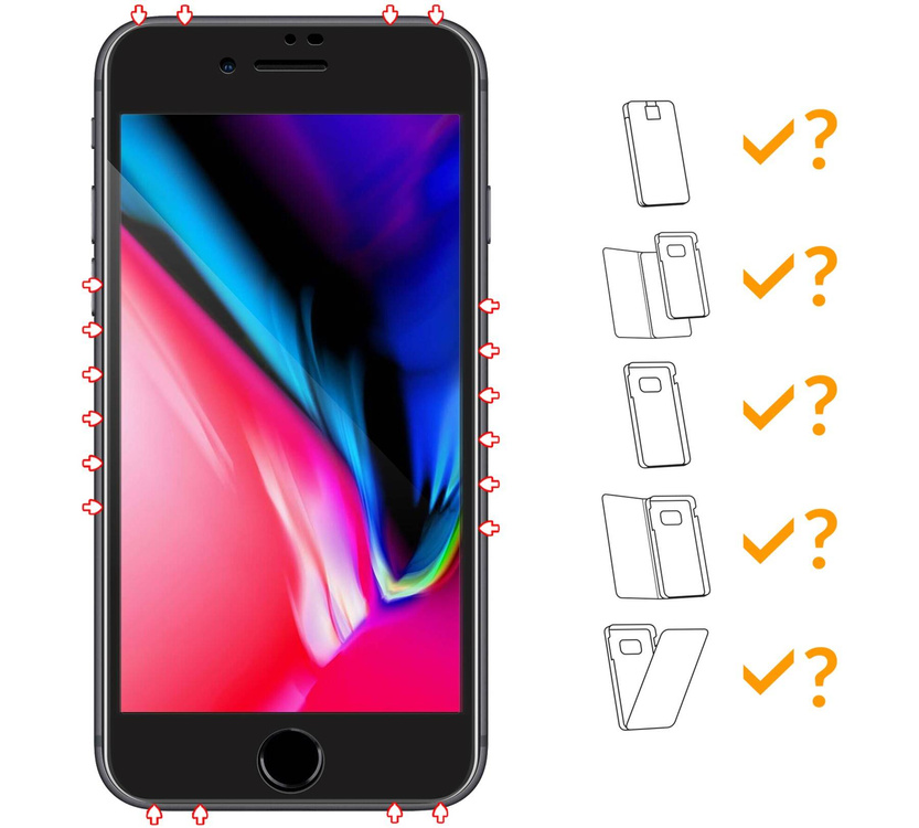 2 pcs. | moVear GLASS mSHIELD 3D PRO for Apple iPhone 8 / 7 (4.7") (full screen protection)