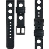 moVear Prestige R1 20mm Schwarz Lederarmband für Garmin Vivoactive 5/3, Vivomove 3, Venu 2 | Schwarz Nähte [Größen XS-XXL und Schnalle zur Auswahl]
