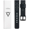 moVear Prestige R2 20mm leather watch strap | Black, Black stitching [sizes XS-XXL and buckle to choose from]