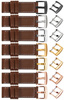 moVear Prestige CW1 24mm Wide leather watch strap with pad | Dark brown, Dark brown stitching [sizes XS-XXL and buckle to choose from]