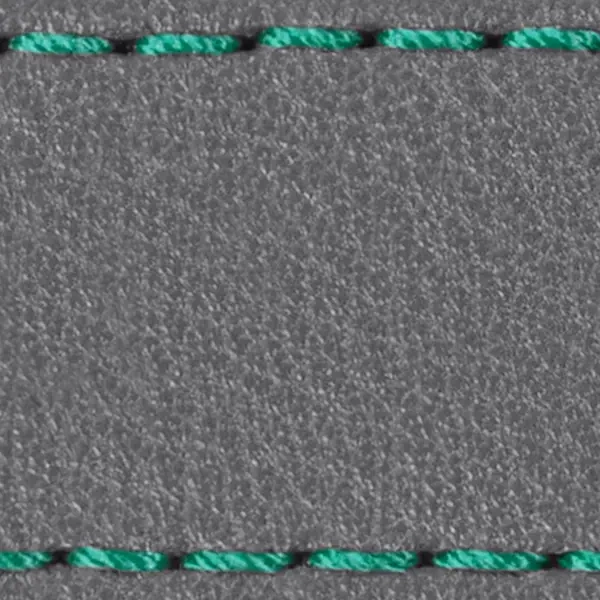 Gurt C1 24mm | Grau / Türkis Thread | Lederteile ohne Schnalle