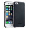 moVear backCover S Lederrückseite Cover für Apple iPhone 6 / 6s | Glatte Leder-Hülle, Schwarz