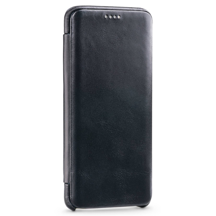 moVear flipSide S Leather slim case for Samsung Galaxy S9 (5.8") | Vintage Leather (Black)