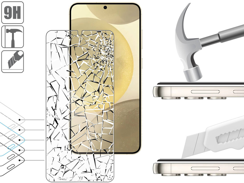 2 pcs. | moVear mBOX GLASS mSHIELD 2.5D for Samsung Galaxy S25+/S24+ (Plus) (6.7") (easy installation)