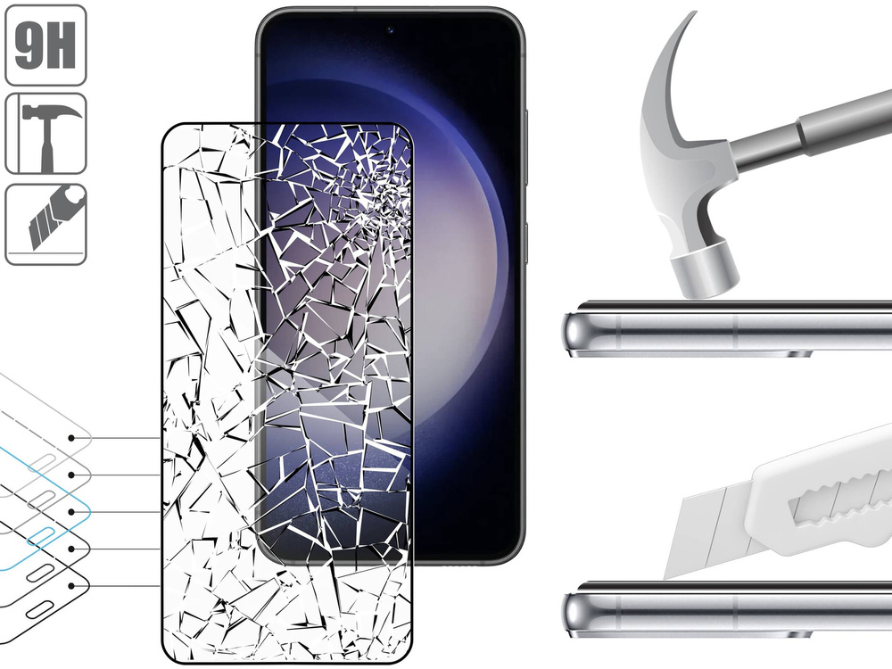 moVear GLASS mSHIELD 2.5D MAX für Samsung Galaxy S23 (6.1") (Handyhülle freundlich)