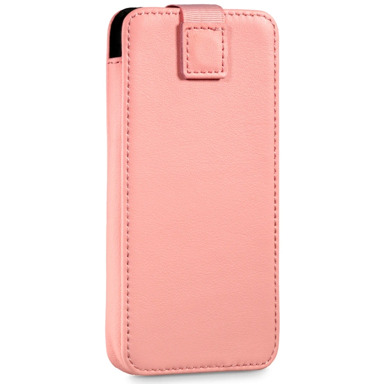 moVear pocketCase C+ Slide in leather Bag Pouch for Samsung rozmiar L (ok 162 x 80 x 9mm) | Nappa leather (Pink)