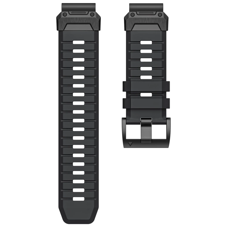 moVear FKM Extreme Armband für Garmin QuickFit 26mm (Fenix / Epix / Quatix / Tactix / Enduro - 51mm) Schwarz