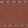 Watch strap pad W1 20mm | Brown / Sky blue thread