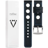 moVear Prestige R1 26mm leather watch strap | Black, Black stitching [sizes XS-XXL and buckle to choose from]