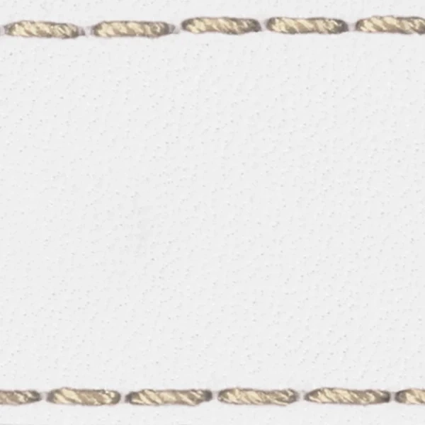 Strap C1 24mm | White / Creamy thread | Leather parts without buckle