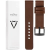 moVear Prestige S1 22mm Lederarmband für Garmin Vivoactive 4, Venu 3/2 Dunkelbraun [Schließe nach Wahl]