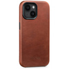 moVear [PRODUCT_MODEL] Leather back cover for Apple iPhone 14 (6,1") | MagSafe compatible, Natural oiled leather (Auburn brown)