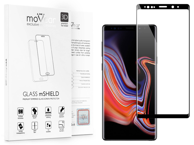 moVear GLASS mSHIELD 3D for Samsung Galaxy Note 9 (6.3") (full screen protection)